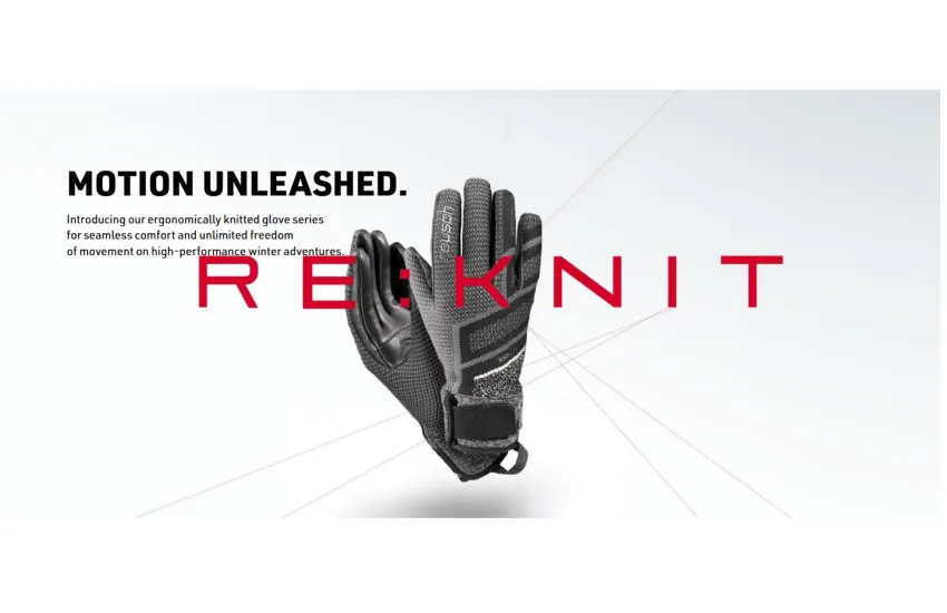 Handschuhwerbung mit Fokus auf Bewegungsfreiheit und Komfort